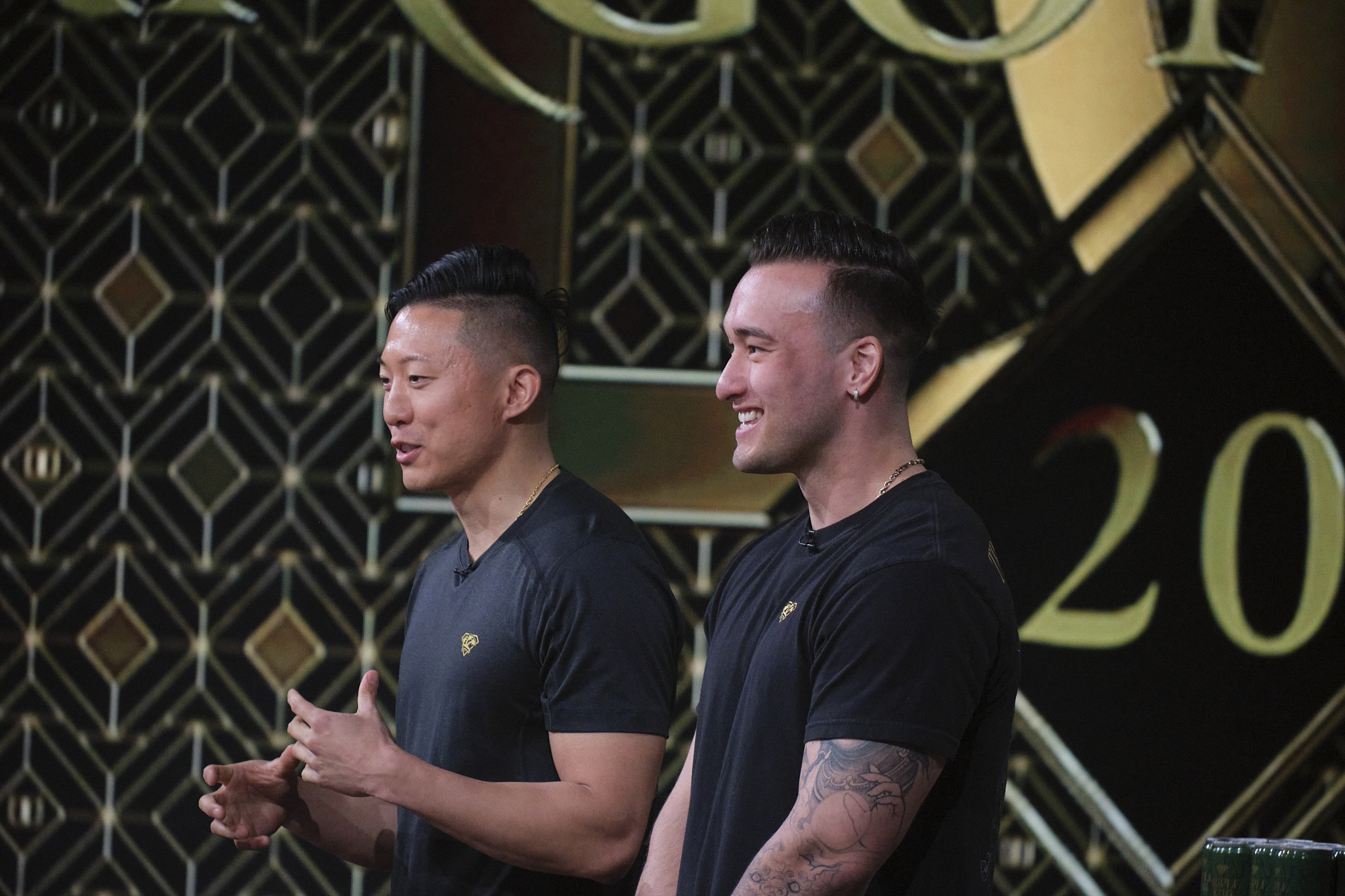 Asian Canadian founders of green tea cognac cocktail drink Triple X.O.G. pitch on Dragons’ Den