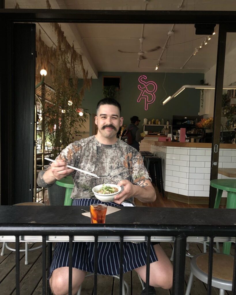 Matthew Murtagh-Wu eats dumplings at Soap restaurant in Vancouver Chinatown.