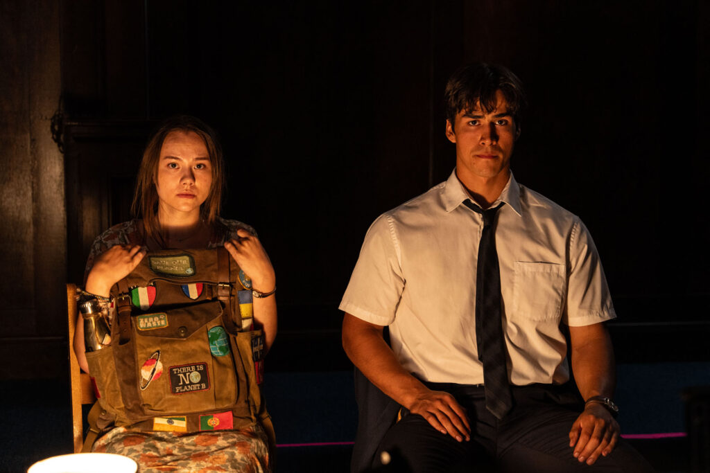 Keira Jang as Kiah & Joel Oulette as Daniel in “CAN I GET A WITNESS?” by Ann Marie Fleming. Photo by Ed Araquel, courtesy of CIGAW Productions and Mongrel Media.