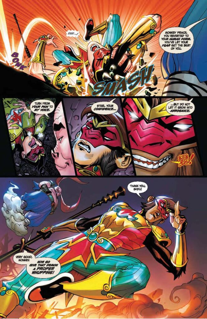 Comic slide from DC Festival of Heroes: The Asian Superhero Celebration featuring the Monkey Prince