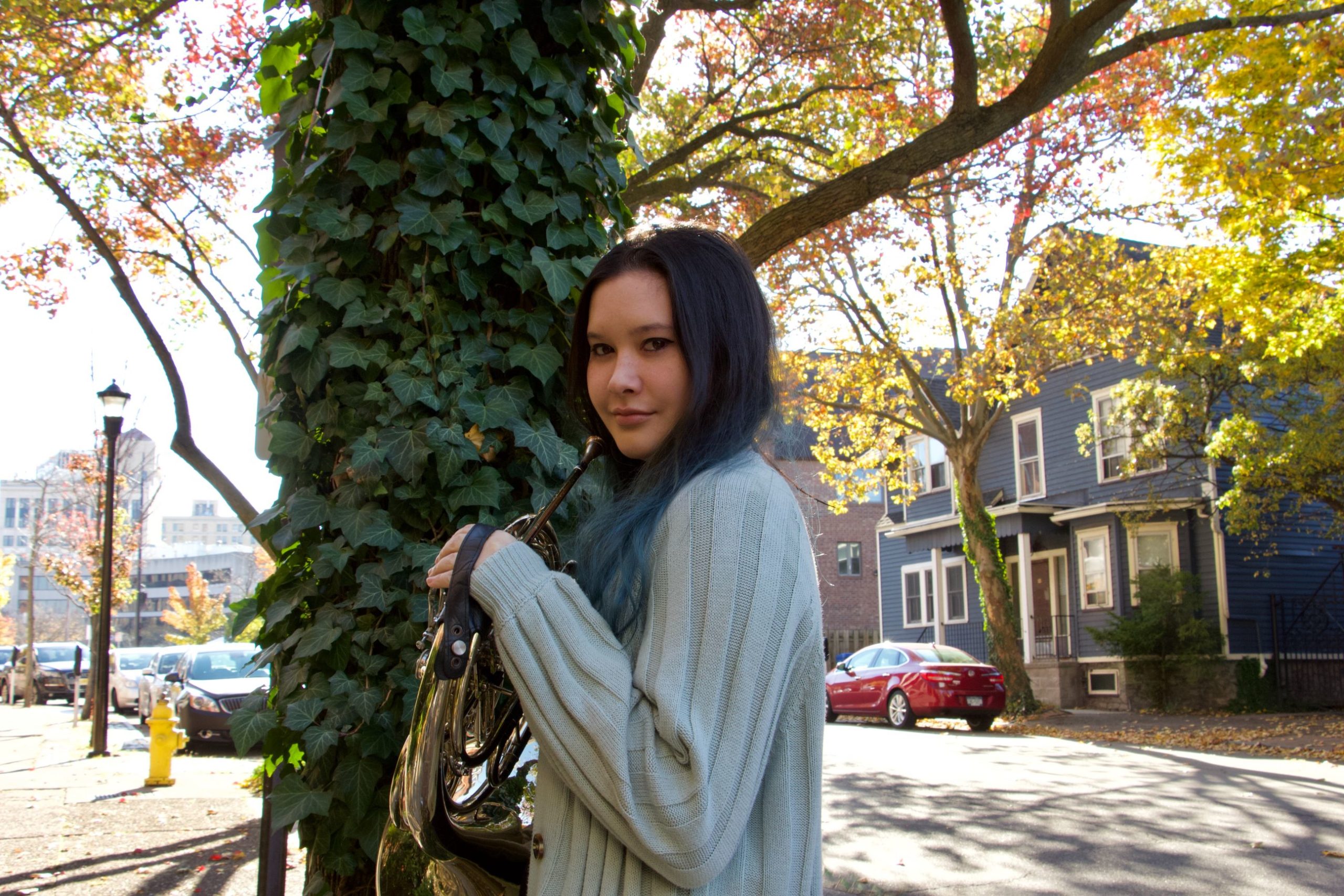 ReacttotheK's Emma Chang with her French horn