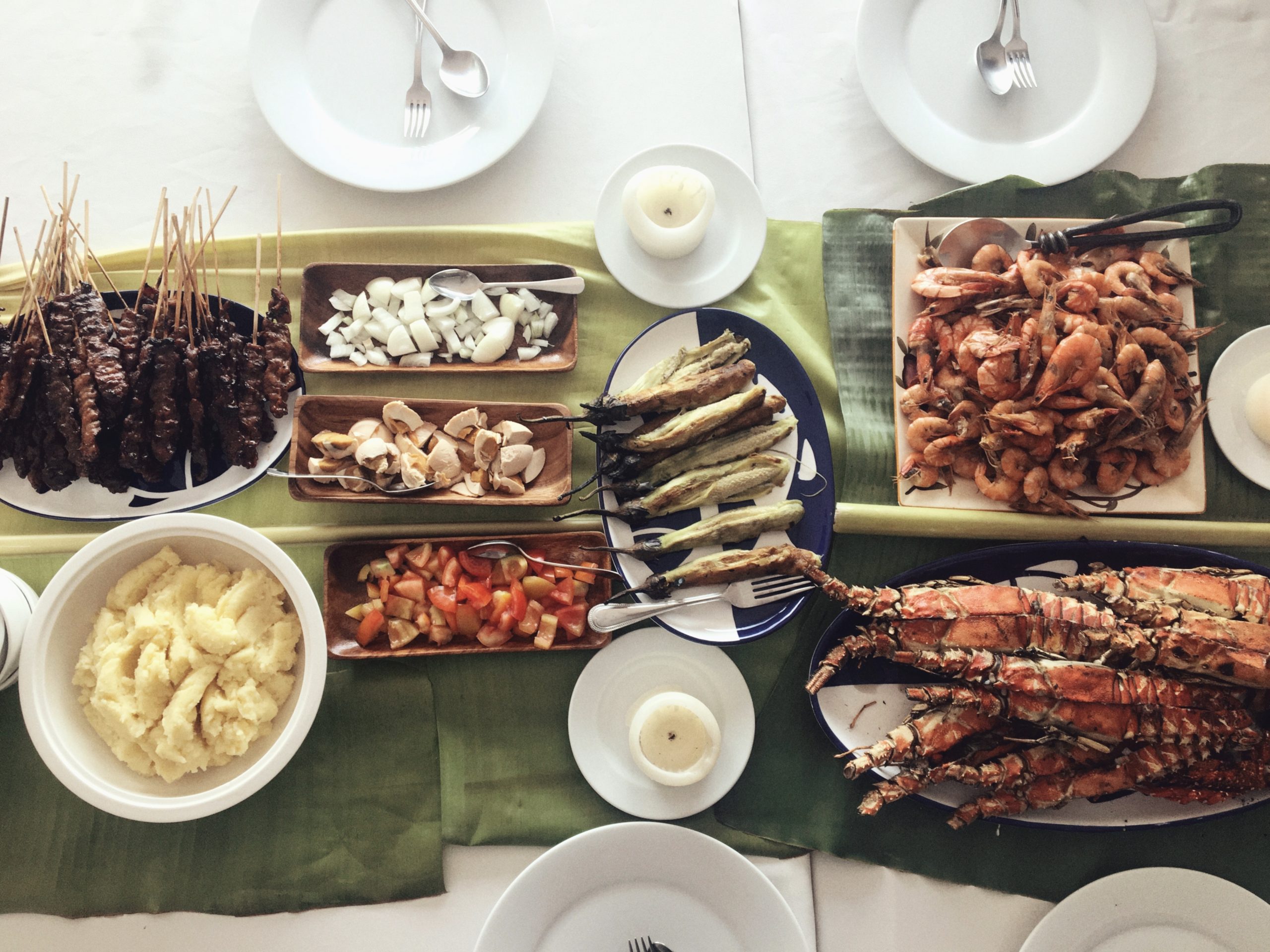 Filipino food spread