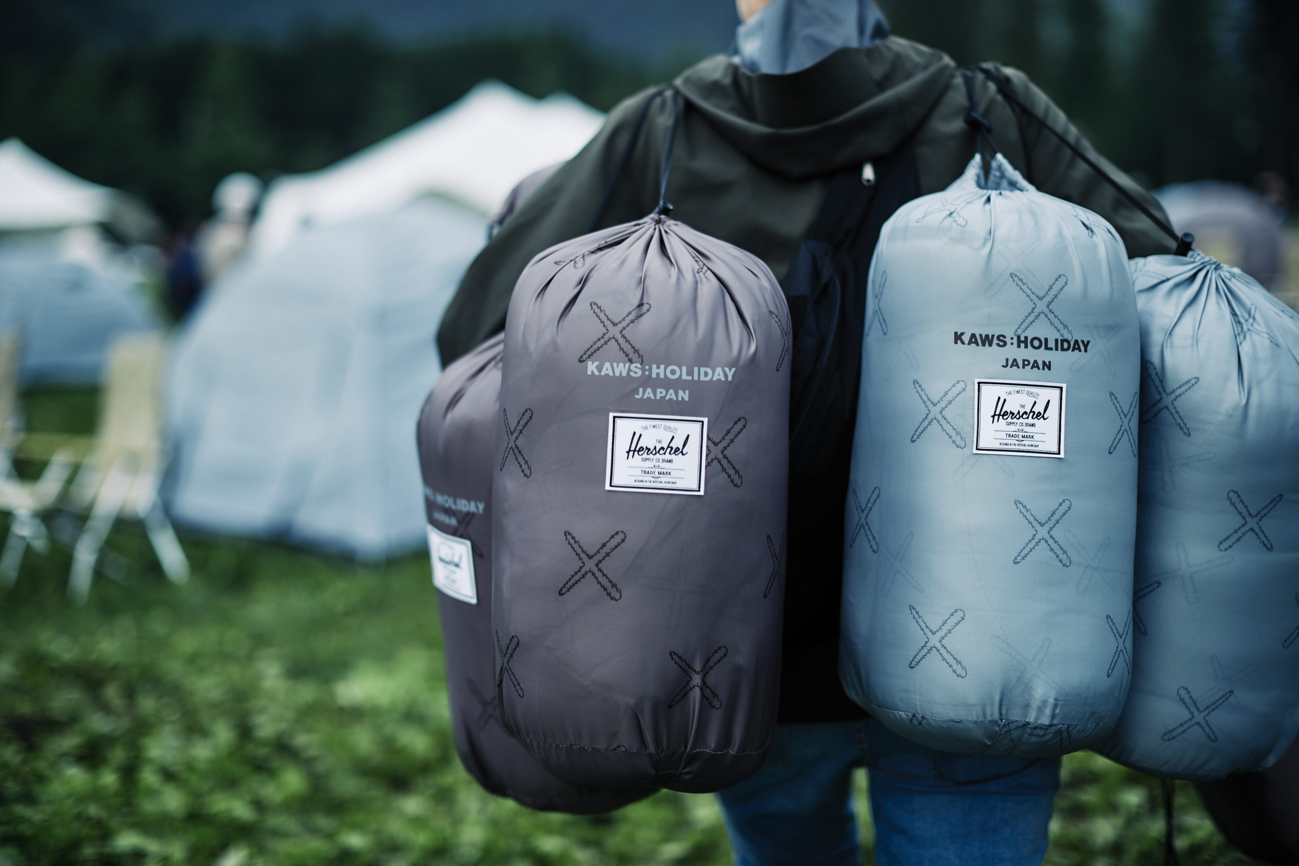 Herschel Supply Co. collaboration with Kaws as part of Kaws Holiday fashion collection.