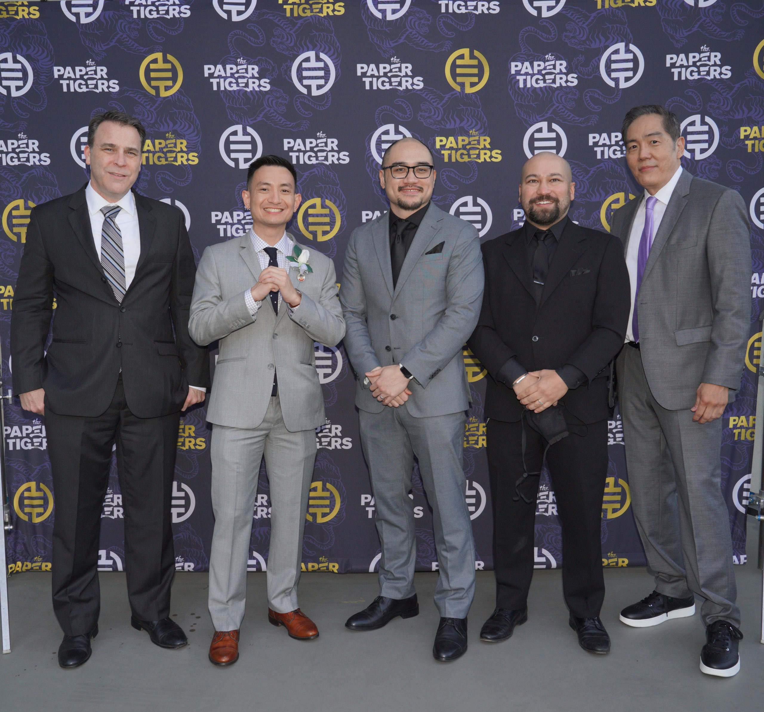 Producers and director of The Paper Tigers at premiere