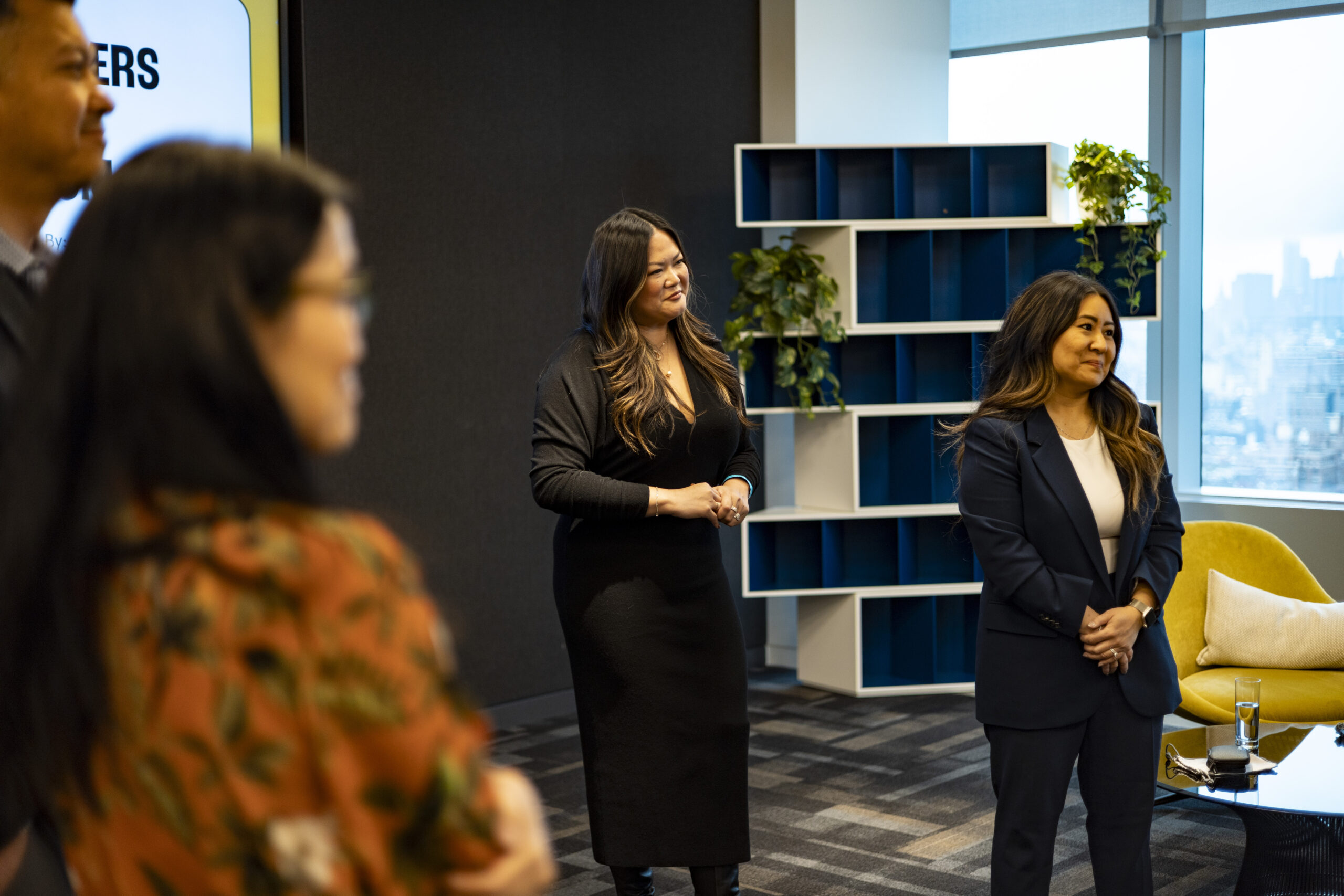 Michelle Wong (Sprinkles Cupcakes) and Natasha Jung (Cold Tea Collective) at Gold Forum. Photo courtesy of Gold House. 