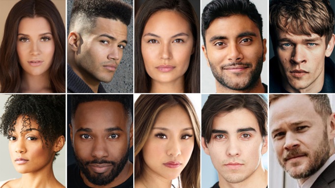 Grid photo of Skymed's TV cast with diversity, including Natasha Calis, Ace Nadjiwon, Morgan Holmstrom, Praneet Akilla, Thomas Elms, Mercedes Morris, Kheon Clarke, Rebecca Kwan, Braeden Clarke and Aaron Ashmore. 
