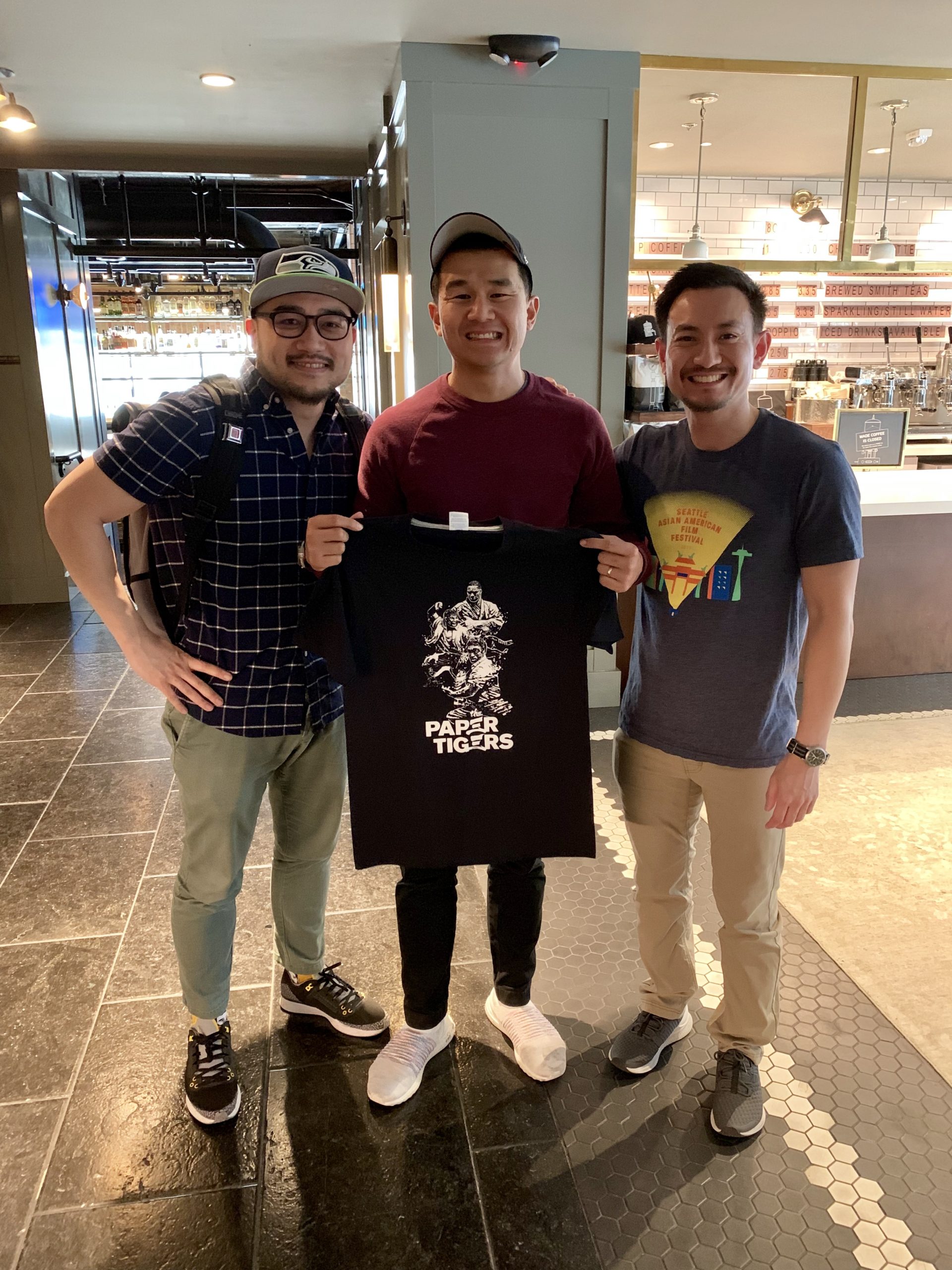 Producer Al'n Duong, comedian/film supporter Ronny Chieng, and writer-director Bao Tran