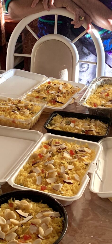 Zarda, or sweet yellow rice, Pakistani food passed down through the author's family.