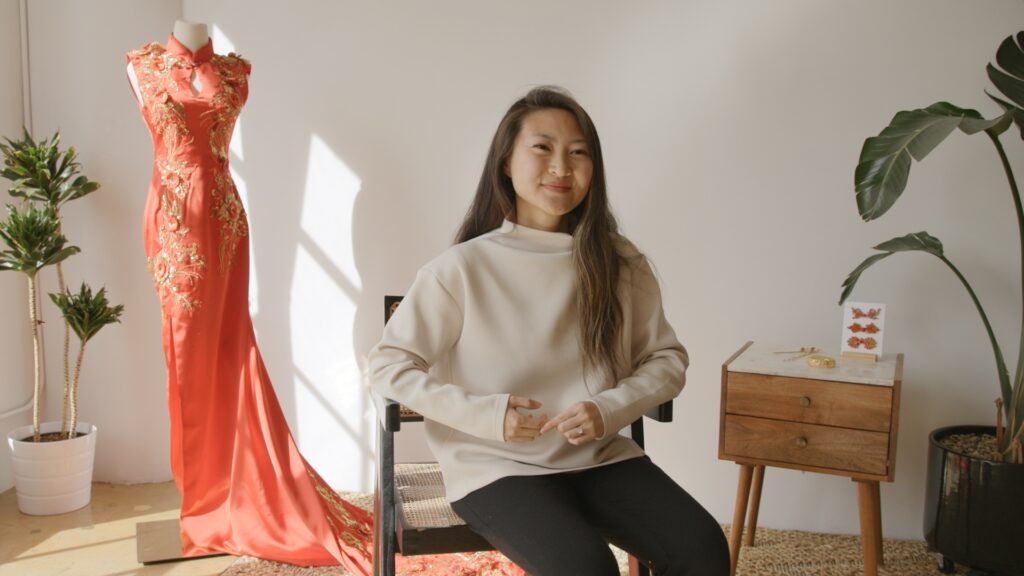 East Meets Dress Co-Founder Jennifer Qiao Interview with Cold Tea Collective. Photo by Alan Chung.