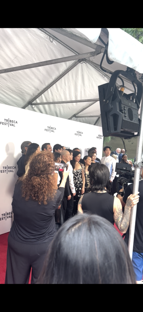Cast and creators of Rosemead film at the Tribeca Film Festival red carpet. 