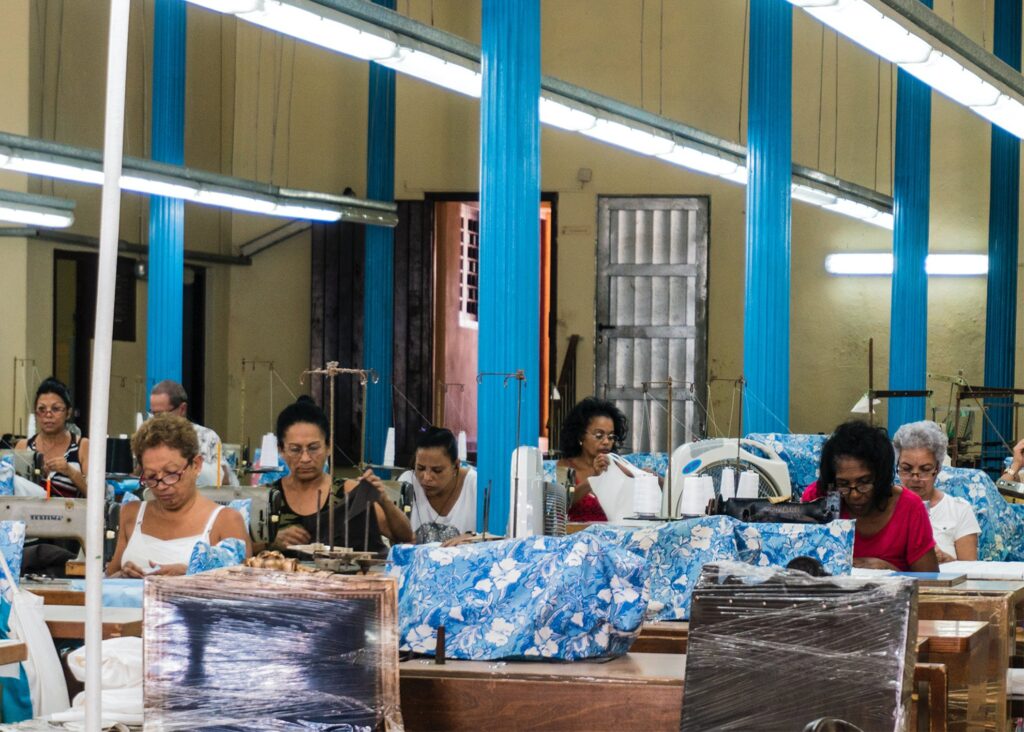 women working in garment factories