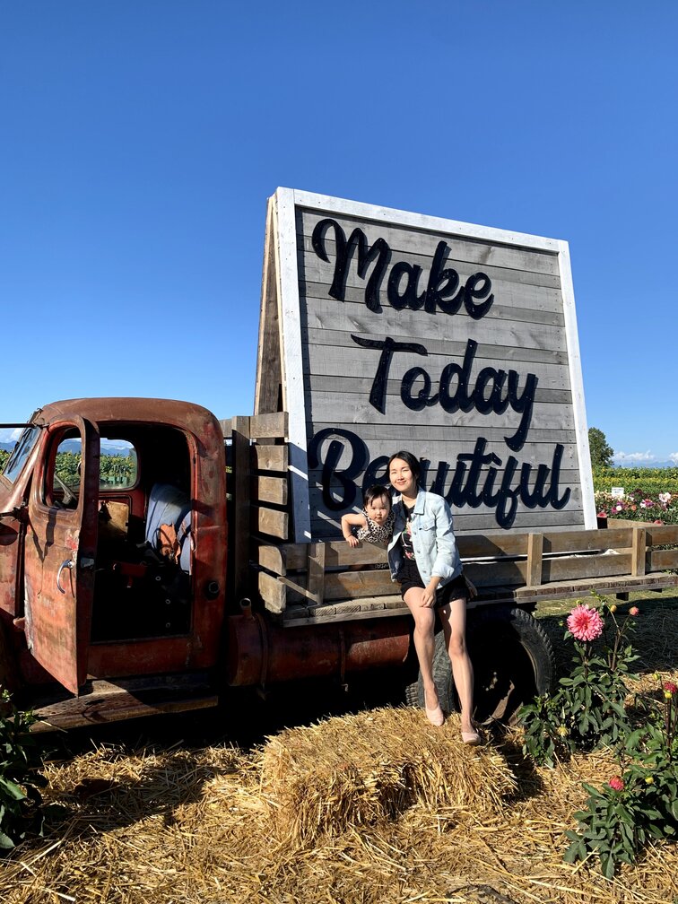 Staff writer Cecilia Huang with her daughter, Rylee. 